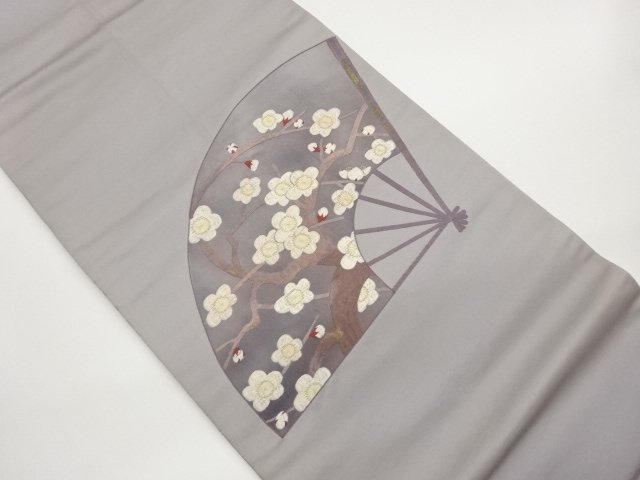 JAPANESE KIMONO / FUKURO OBI / SAGARA KNOTS / FAN WITH UME